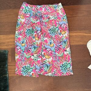 Colorful Floral Pencil Skirt
